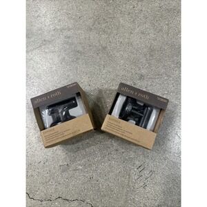 Allen + Roth LATITUDE 2 ROBE & TOWEL HOOK Matte Black  Finish 2 PCs Set